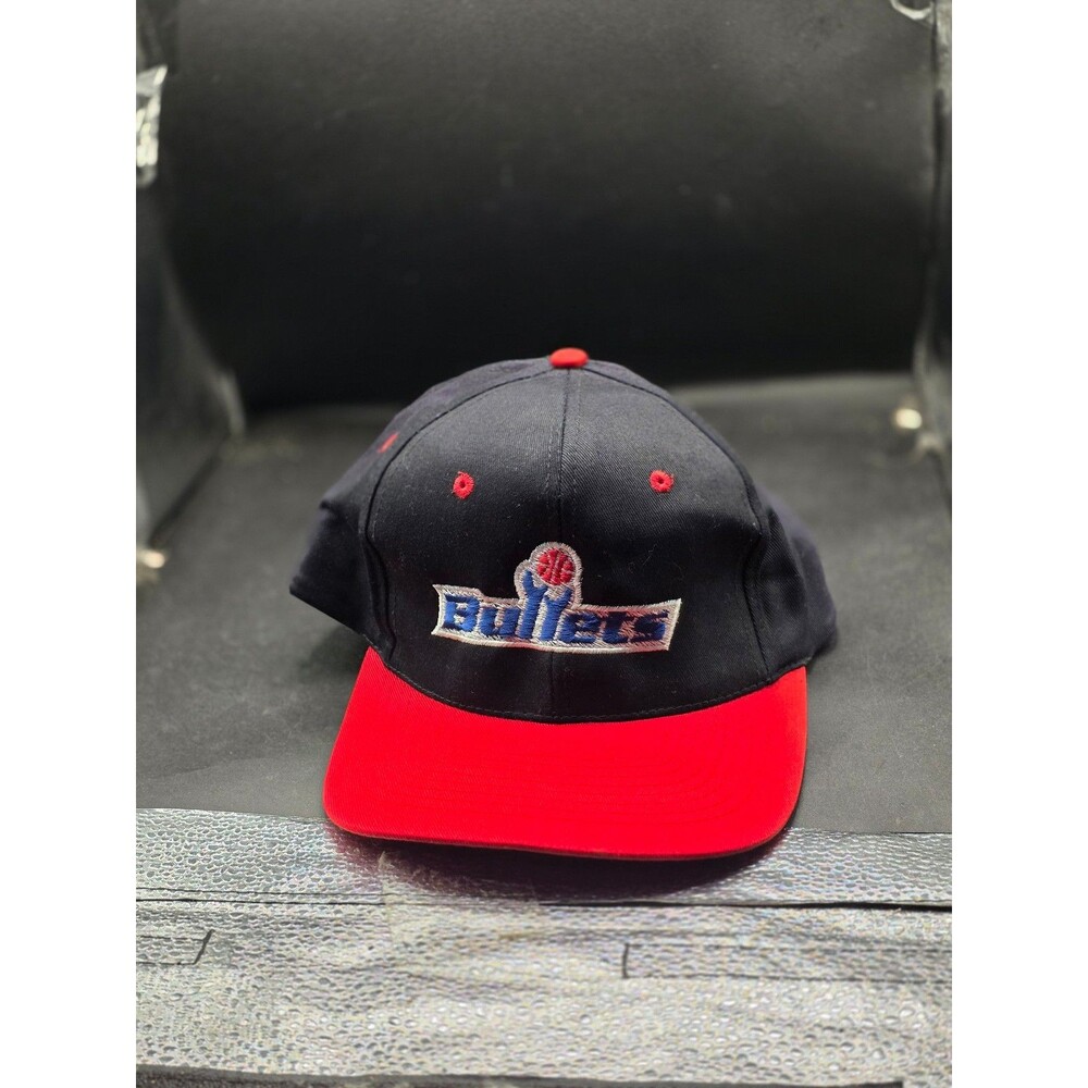 Vintage Washington Bullets Snapback Hat Black/Red NBA Cap KC Brand